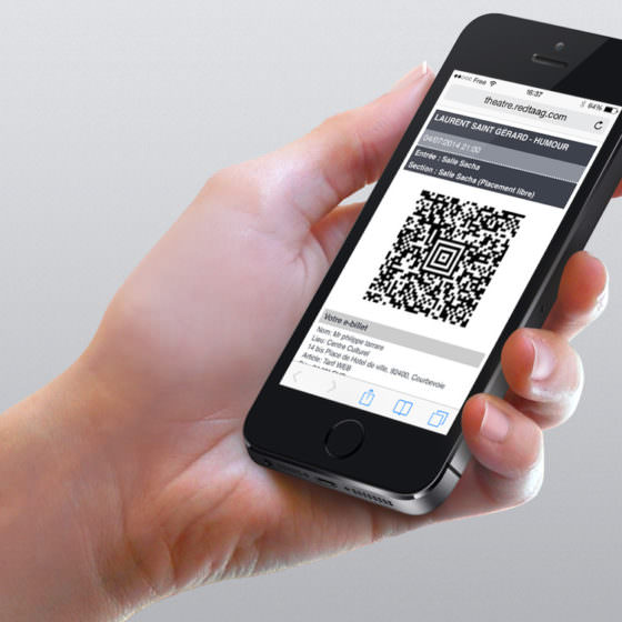 billet sur smartphone